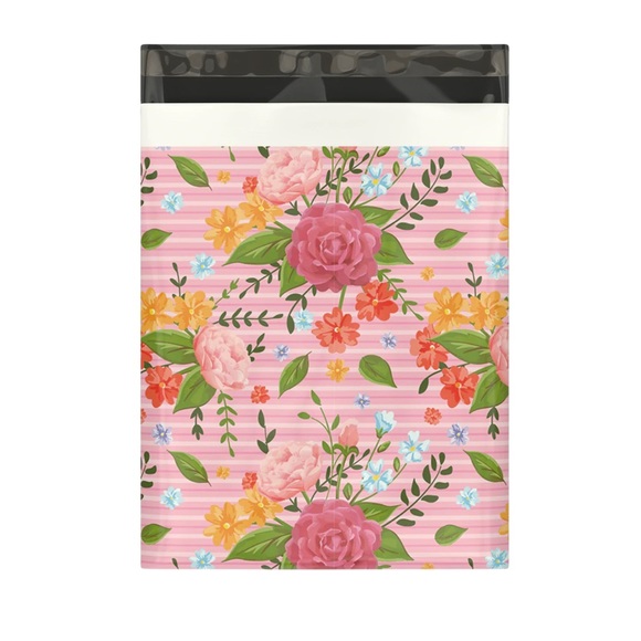 50 10X13 Floral Rose Poly Mailers Shipping Envelopes - Picture 6 of 7